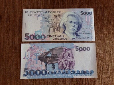 006.BRAZYLIA 5000 CRUZEIROS UNC