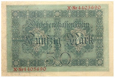 Niemcy - BANKNOT - 50 Marek 1914 - Ro: 50