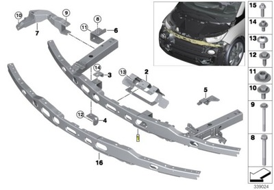 BMW REFORZADOR DELANTERO PARTE DELANTERA VIGA I3  