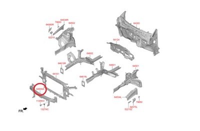 SIJA SUSTIPRINIMAS BUFERIS PRIEK. HYUNDAI KONA 2017- NAUJA OEM 