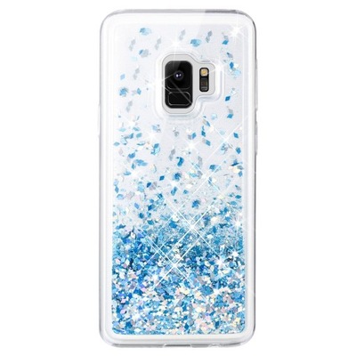 ETUI CASE SAMSUNG GALAXY S9 LIQUID BROKAT NIEBIESK