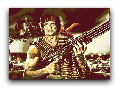 Rambo OBRAZ 60x40 canvas Sylvester Stallone plakat