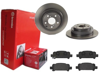 DISCS PADS BREMBO REAR SUBARU FORESTER SF SG  