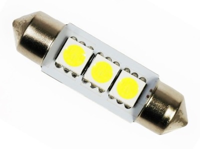 LUZ DIODO LUMINOSO LED C5W C10W 3XSMD 42MM 12V 45LM FRÍA  