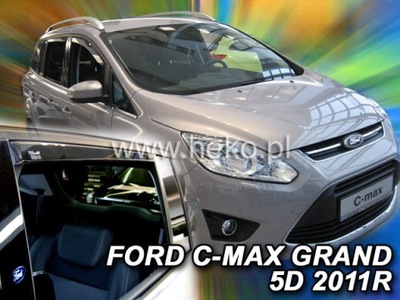 DEFLECTORES FORD GRAND C-MAX 5D 2011-... DELANTERO+TRASERO  