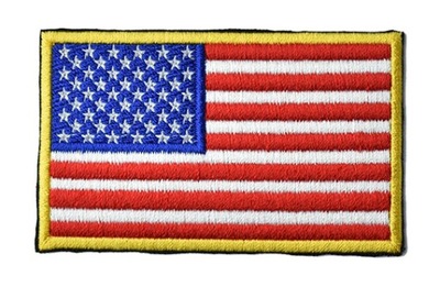 Flaga USA naszywka rzep