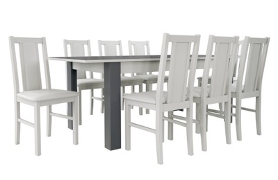rozkładany stół do 2m z 8 krzesłami krzesła bukowe