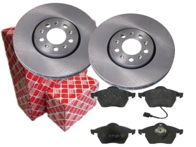 Тормозные диски тормозные колодки febi перед seat leon toledo ii фото №1