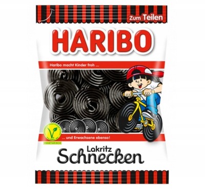 HARIBO ŻELKI SCHNECKEN LAKRITZ LUKRECJA Z NIEMIEC