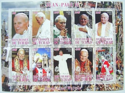 Papież JAN PAWEŁ II 2012 arkusik czysty [**] #174