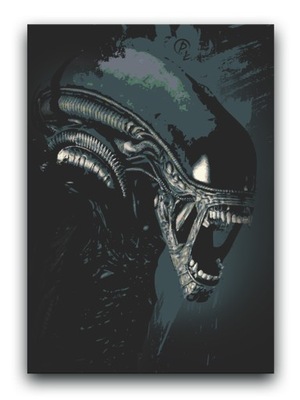 Alien - OBRAZ 80x60 - canvas - Obcy - plakat
