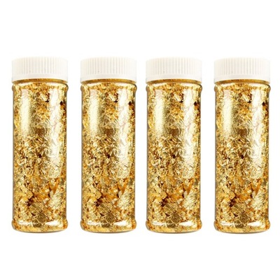 4 butelki złoto drobinki dekoracyjne