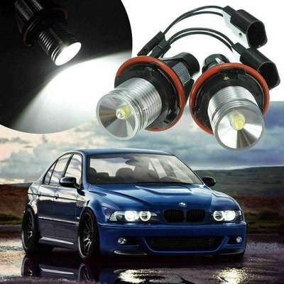 LED MARKERY WHITE COLOR RINGS BMW E39 E82 E87 E53 E83 E60 E61 E65 E66 14W LEDOWE  