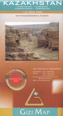 KAZACHSTAN mapa geograficzna 1:3 mln GIZIMAP 2020