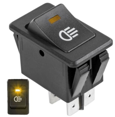 PRZELACZNIK 12V WLACZNIK SWIATEL DIODA POMARANCZ