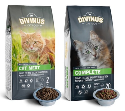 DIVINUS CAT MEAT / COMPLETE 36% Mięsa 2 x 2 kg