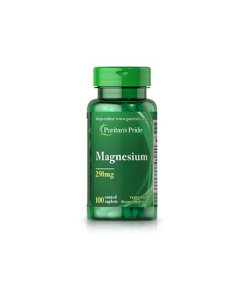 PURITAN'S MAGNESIUM 250MG 100 TABLETEK MAGNEZ SKURCZE MG TLENEK MAGNEZU