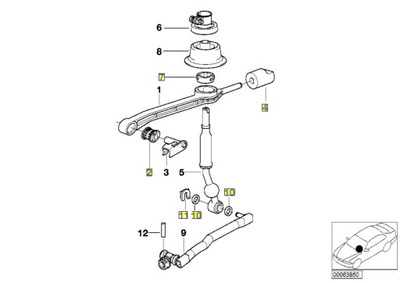 BMW КОМПЛЕКТ РЕМОНТНИЙ РУЧКИ ПЕРЕКЛЮЧЕННЯ ПЕРЕДАЧ СЕЛЕКТОРА КОРОБКИ E46