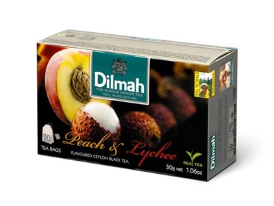 Dilmah Herbata Czarna Brzoskwinia, Liczi 20 x 1.5g