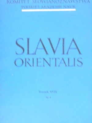 Slavia Orientalis Rocznik XVII Nr 4 1969
