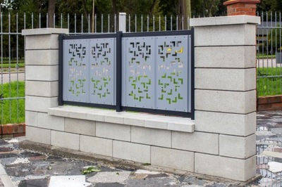 Panele ogrodzeniowe perforowane malowane 2x1,25 m