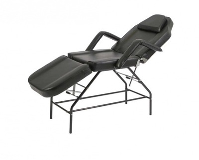 Fotel kosmetyczny Miami Black łóżko do masażu