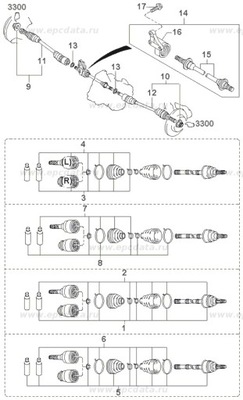 Вал піввісь kia clarus sephia shuma carens фото №1