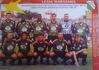 Liga polska Plakat - LEGIA WARSZAWA 1997 rok