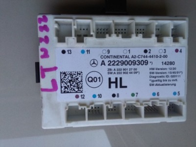 Модуль блок управления дверь mercedes s w222 a2229009309 фото №1