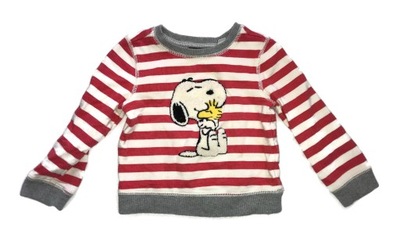 Bluza w paski Snoopy Peanuts baby GAP 2 Latka 92