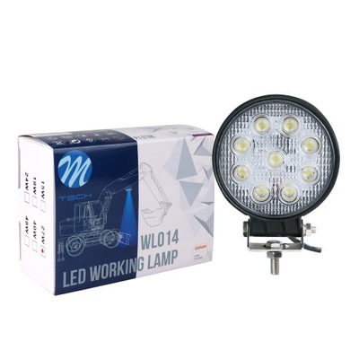 M-TECH FARO EN FUNCIONAMIENTO DIODO LUMINOSO LED REDONDO 10-30V 27W 6000K  