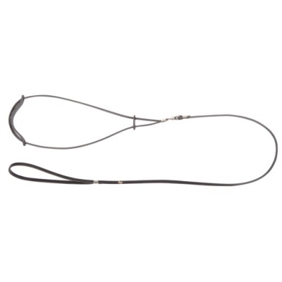 DINGO SMYCZ RINGOWA ZE SKÓRY 0,6X150 CM CZARNA