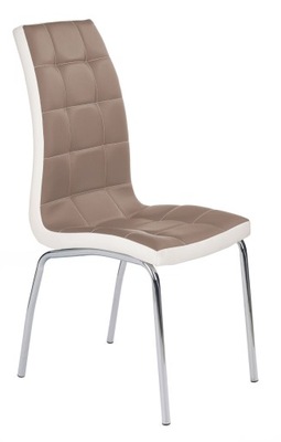 Krzesło K-186 Halmar cappuccino-białe ELEGANCKIE