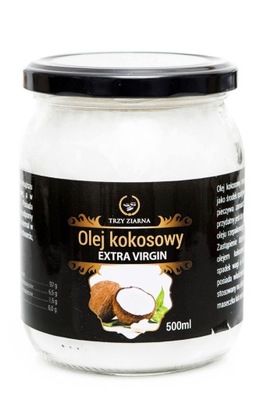 Olej kokosowy nierafinowany Trzy ziarna 500 ml