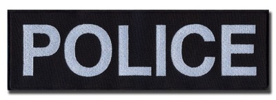 Naszywka POLICE 25 cm , duża na plecy -HAFT-