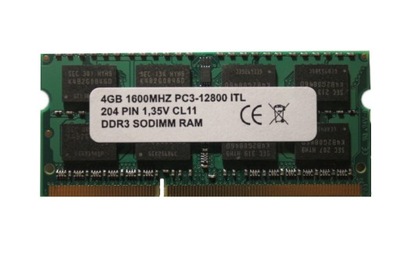 4GB 1600MHZ DDR3L PAMIĘĆ RAM DO LAPTOPA 1,35V