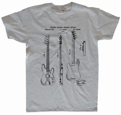 Bas bass gitara basowa Fender patent koszulka - S