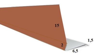 Pas podrynnowy 2 BIELSKI dł 1,95m 8004 CEGŁA MAT