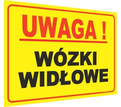 Tablica WÓZKI WIDŁOWE tabliczka