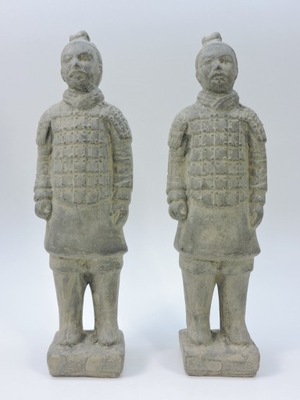 2x Duża figurka terakotowa armia żołnierz Chiny