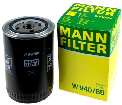 Mann фільтр фільтр оливи w940/69 iveco daily iv фото №1