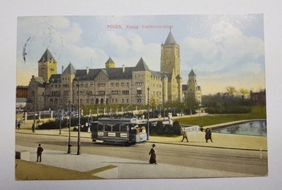 POZNAŃ ZAMEK CESARSKI TRAMWAJ 1913