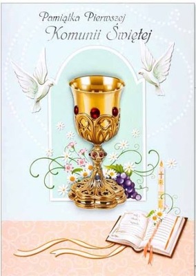 Karnet Pamiątka Komunii Pierwszej Świętej