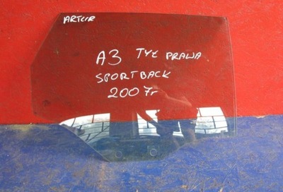 Audi a3 8p скло двері задня задня права 2007r фото №1