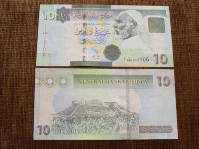 780.LIBIA 10 DINARÓW UNC