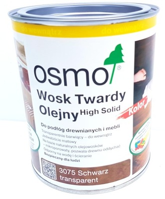 Osmo 3075 WOSK TWARDY OLEJNY KOLOR 0,75l CZARNY