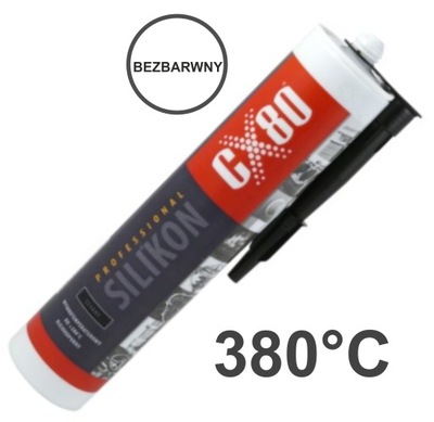 SILIKON WYSOKOTEMPERATUROWY CX-80 bezbarwny 310ml