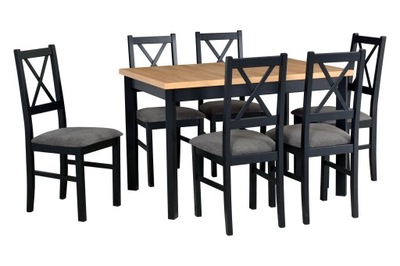 Stół Rozkładany z Krzesłami Styl Skandynawski