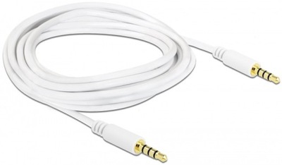 Kabel 2m audio mini JACK 3,5mm 4pin iPhone BIAŁY