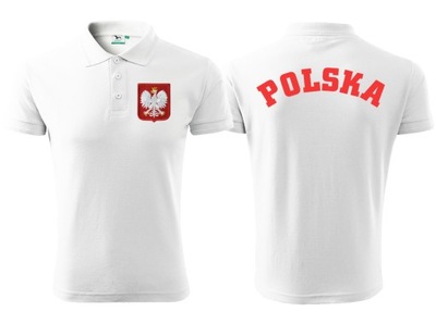 Koszulka Polo KIBICA POLSKA ORZEŁEK haft M